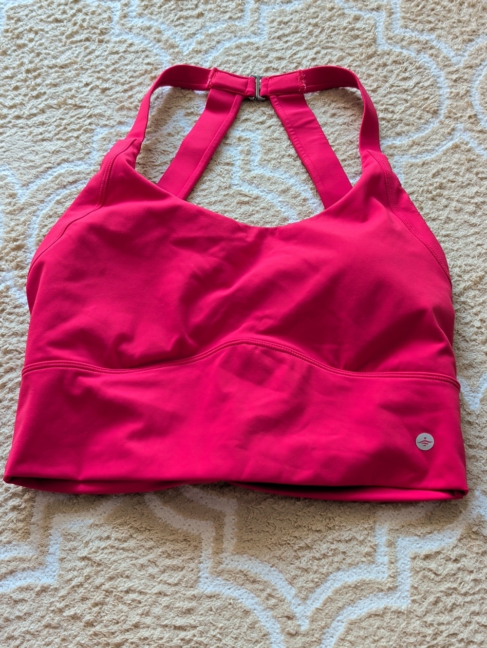 Halara SoftlyZero Plush Cut Out Cropped Yoga Tank Top Pink EUC
